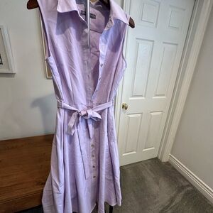 Sharagano Light Purple Sleeveless Midi Dress